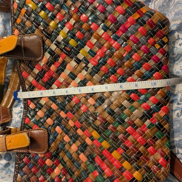 Multicolor Leather Woven Purse - Picture 14 of 15